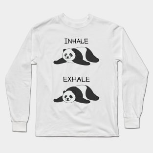 Inhale Exhale Panda Long Sleeve T-Shirt